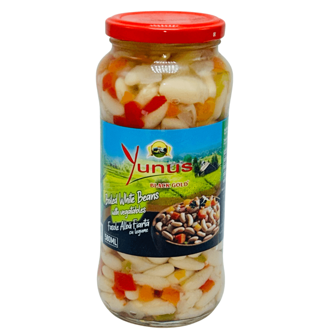 Yunus Cooked White Beans with Vegetables in Jar 580 ml