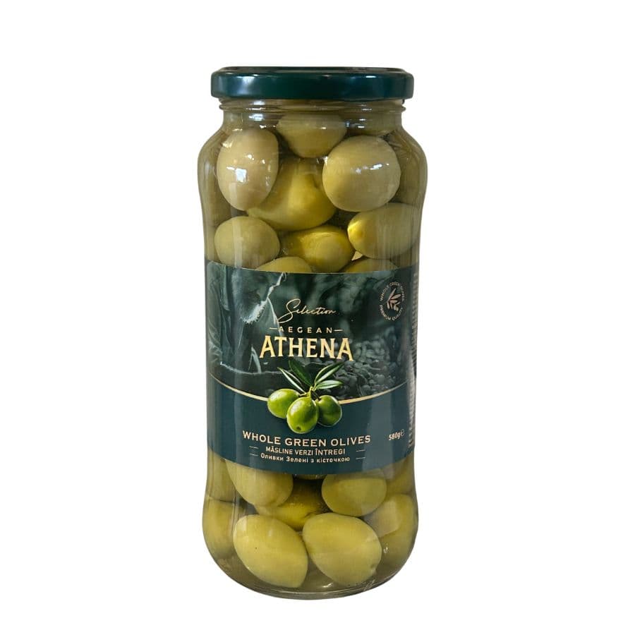 Athena Whole Green Olives Jar 580 ml