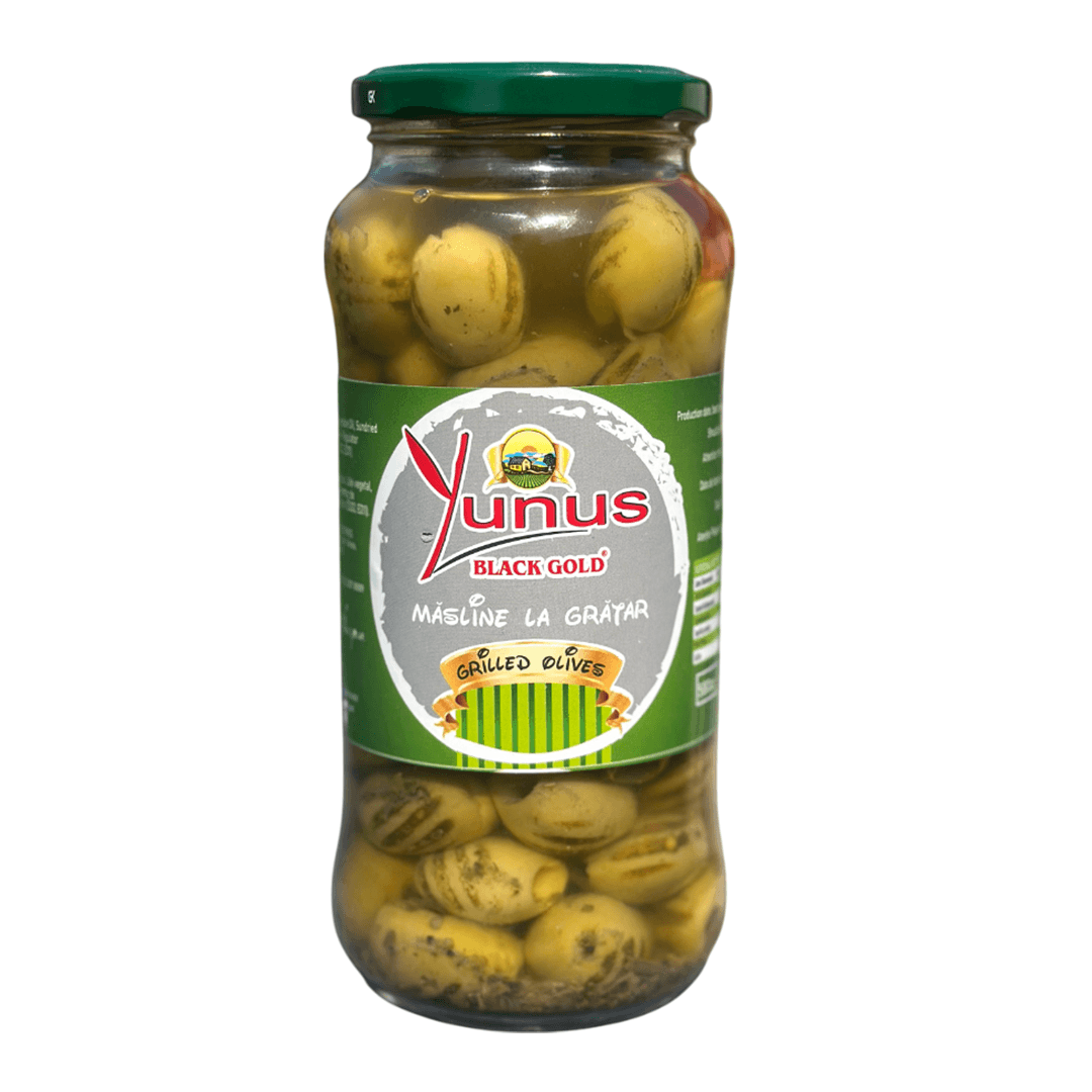 Yunus Grilled Green Olives in Oil 580 ml Jar