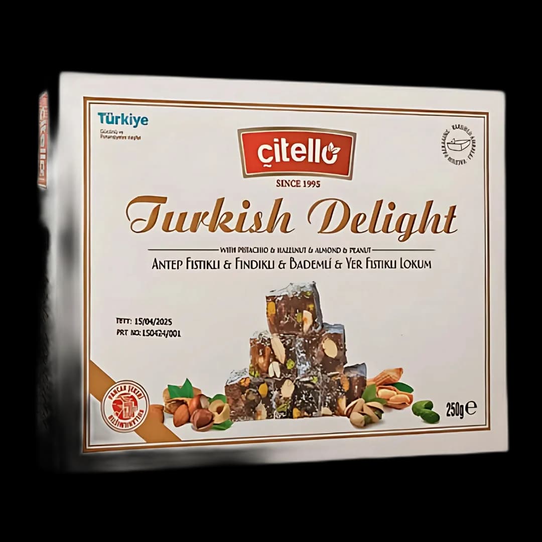 Turkish delight with pomegranate and hazelnuts