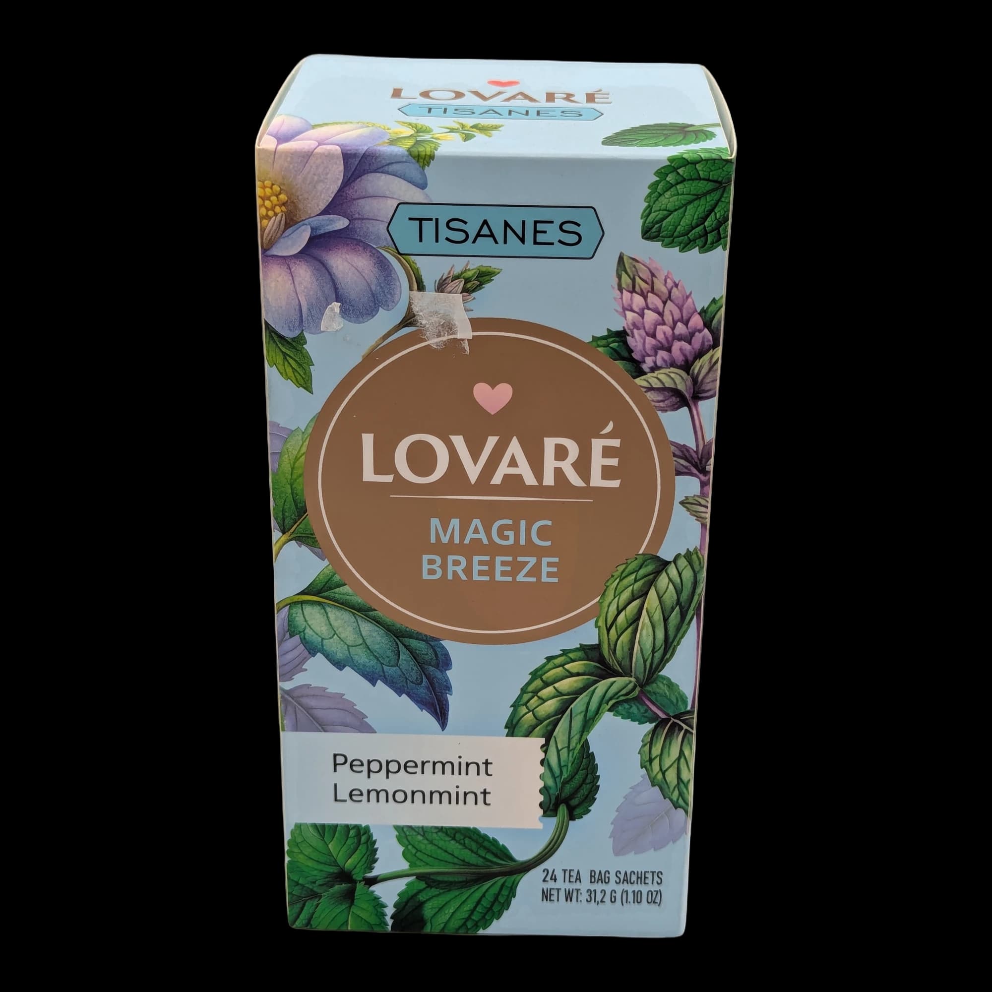 Ceai de plante LOVARÉ Magic Breeze Mentă și Mentă de Lămâie 24 Plicuri