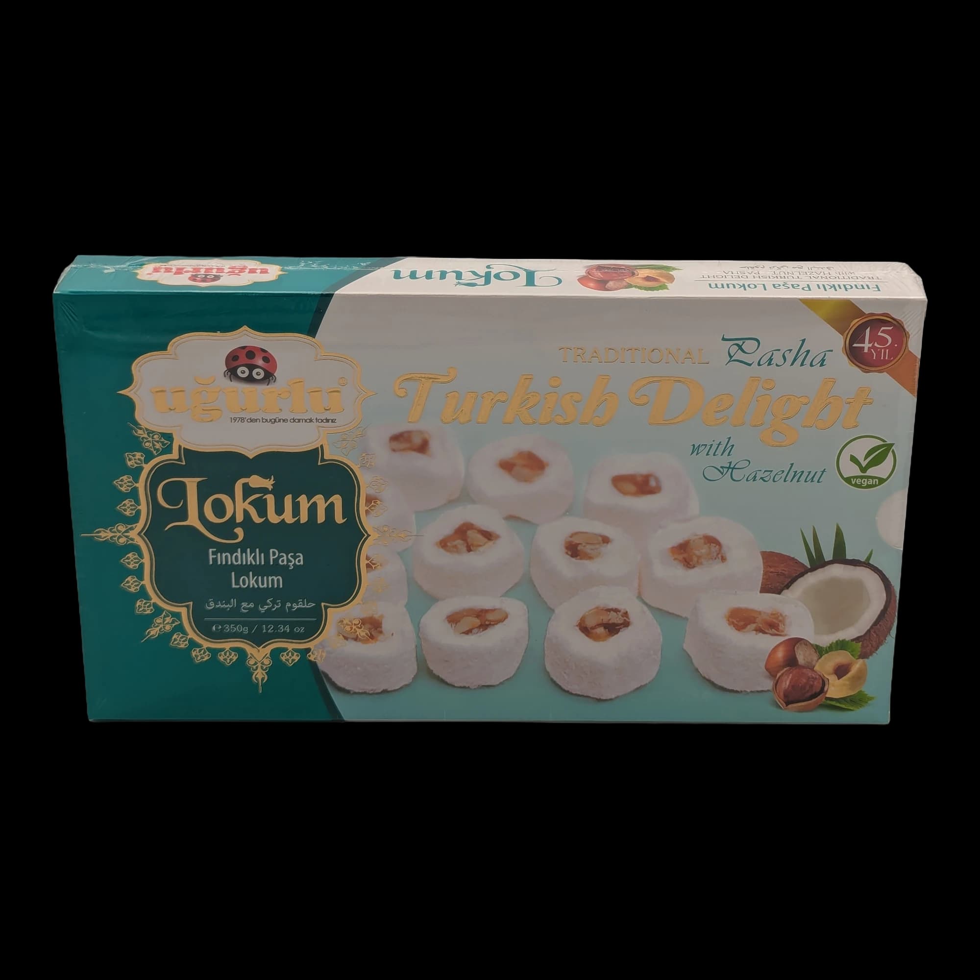 Traditional Pasha Turkish Delight with Hazelnut