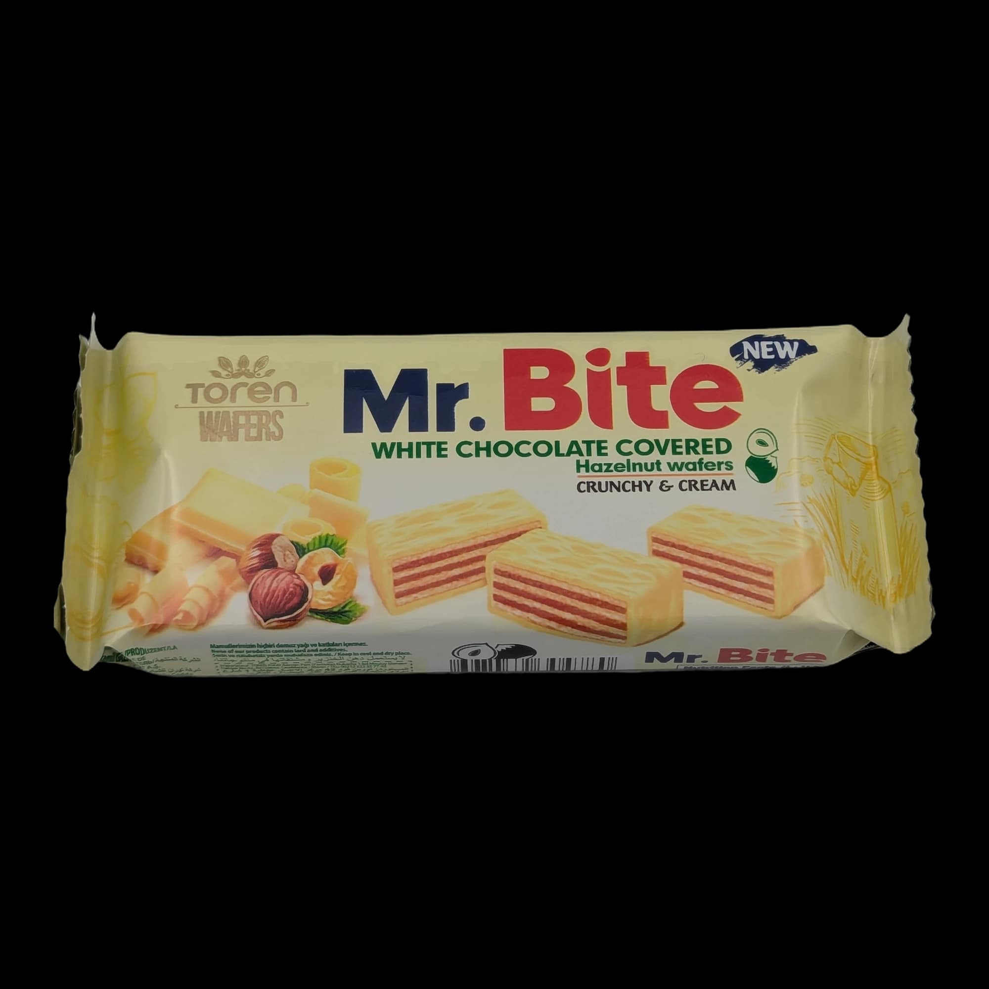 رقائق Mr. Bite بالشوكولاتة البيضاء وكريمة البندق