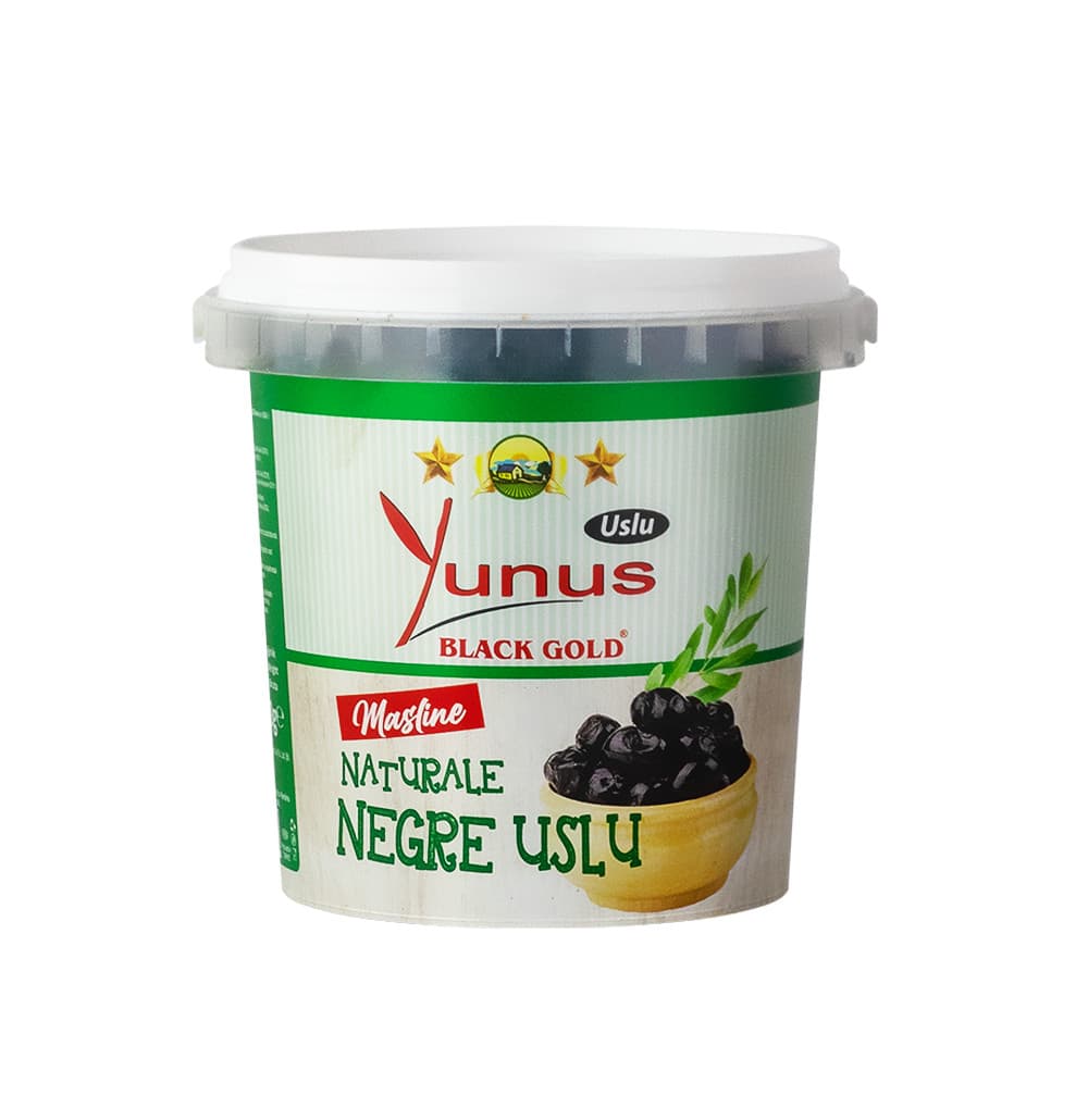 Yunus Natural Uslu Selected Black Olives in Brine 350g