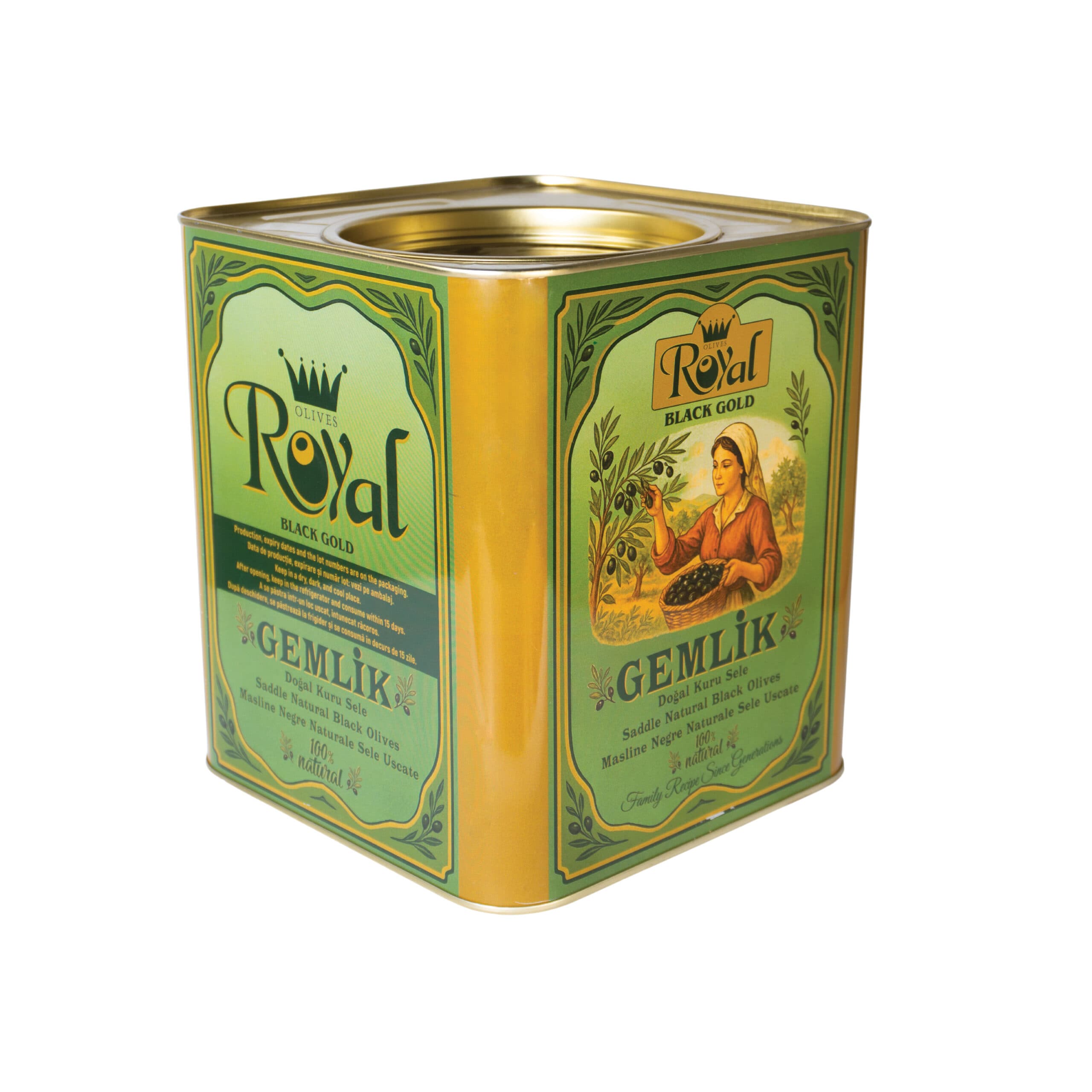 Royal Dried Gemlik Black Olives 5 kg