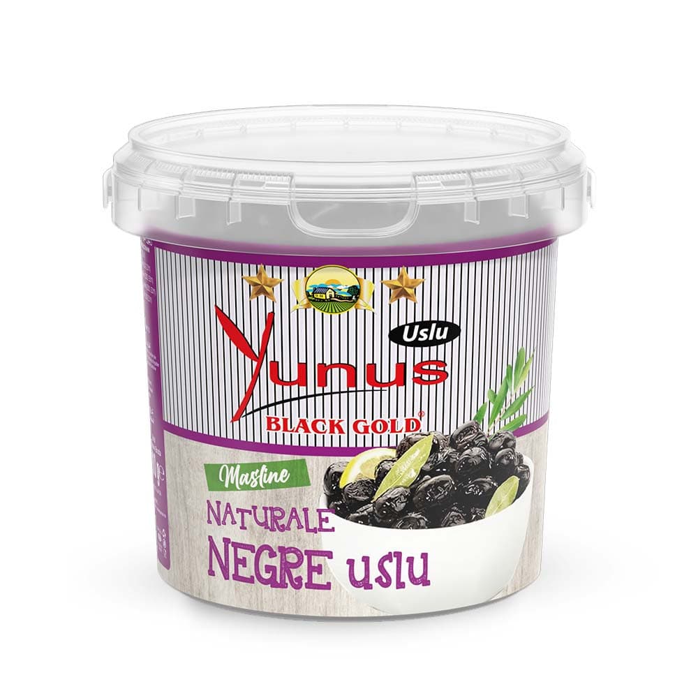 Yunus Natural Black Olives Uslu Sele 700g Bucket